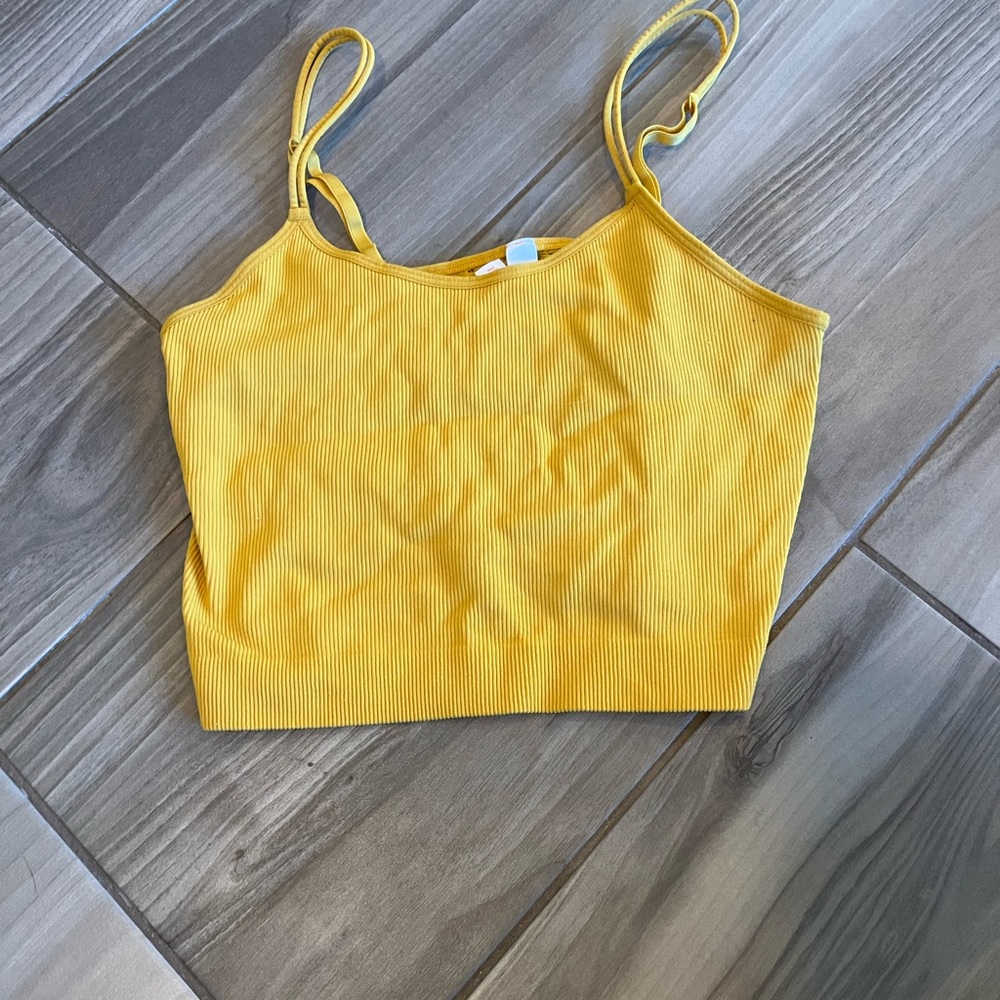 Mustard women’s target crop top